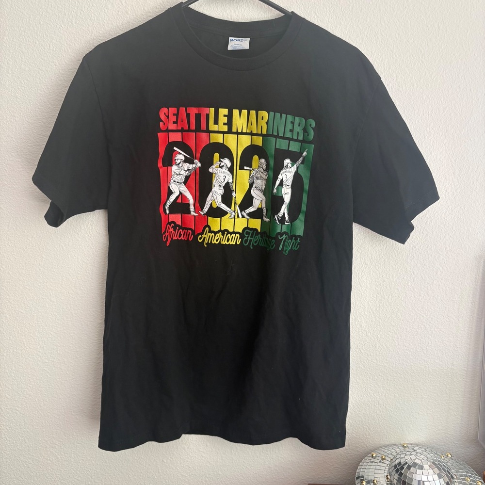 Seattle‎ Mariners 2025 African American Heritage Night Shirt Mens Medium Black